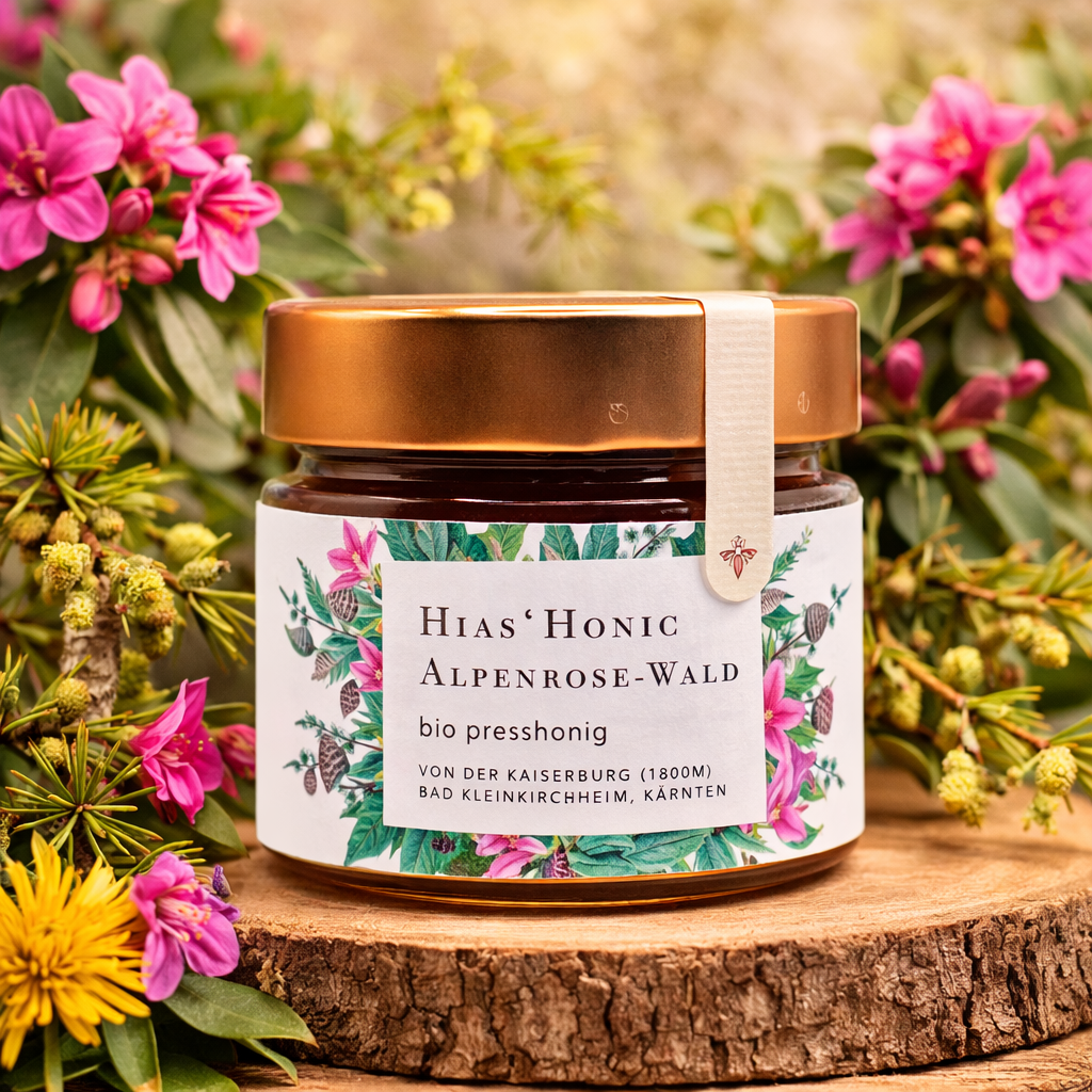 Bio-Presshonig Alpenrose & Wald – Rohhonig kaltgepresst
