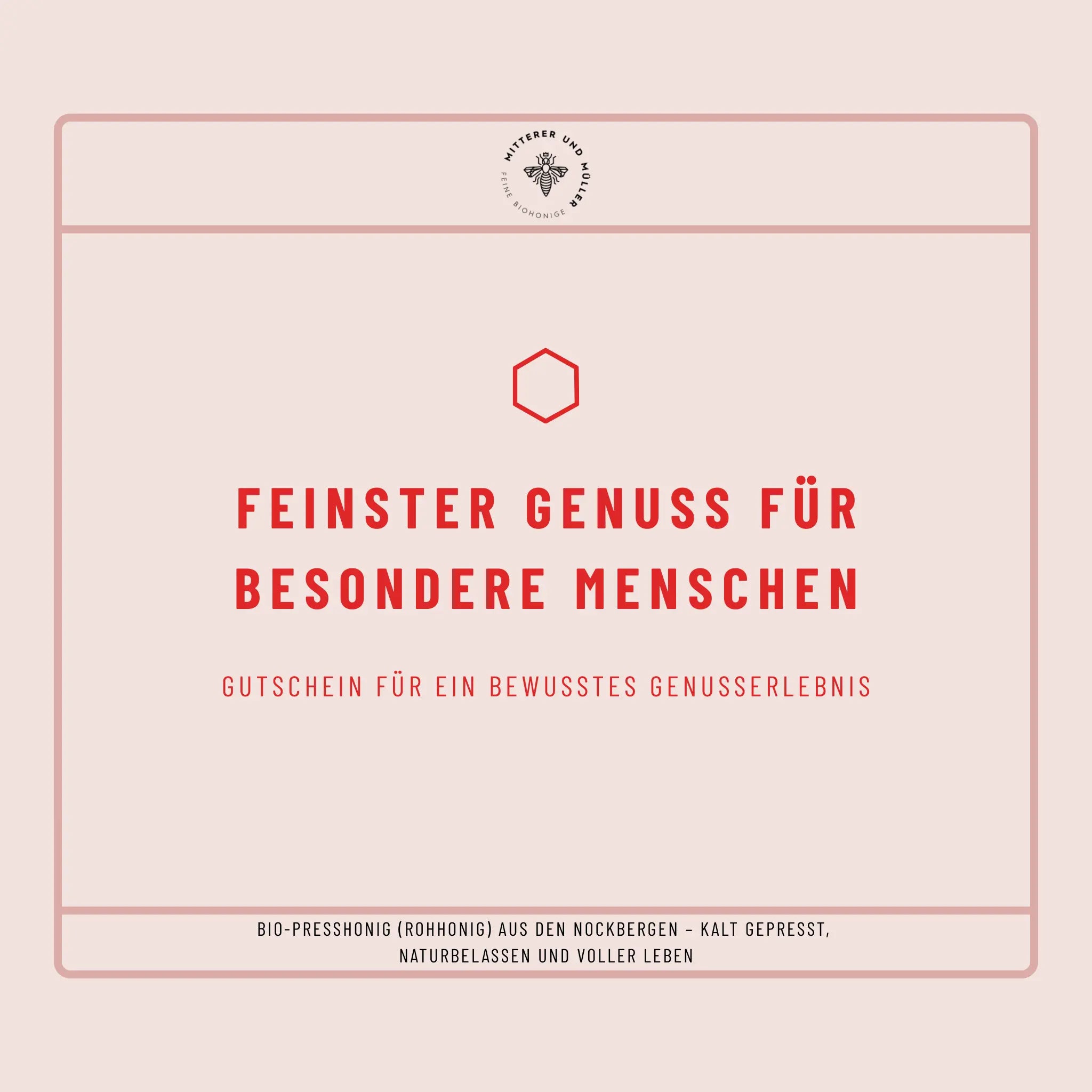 Honig Gutschein für Bio Presshonig online einlösbar
